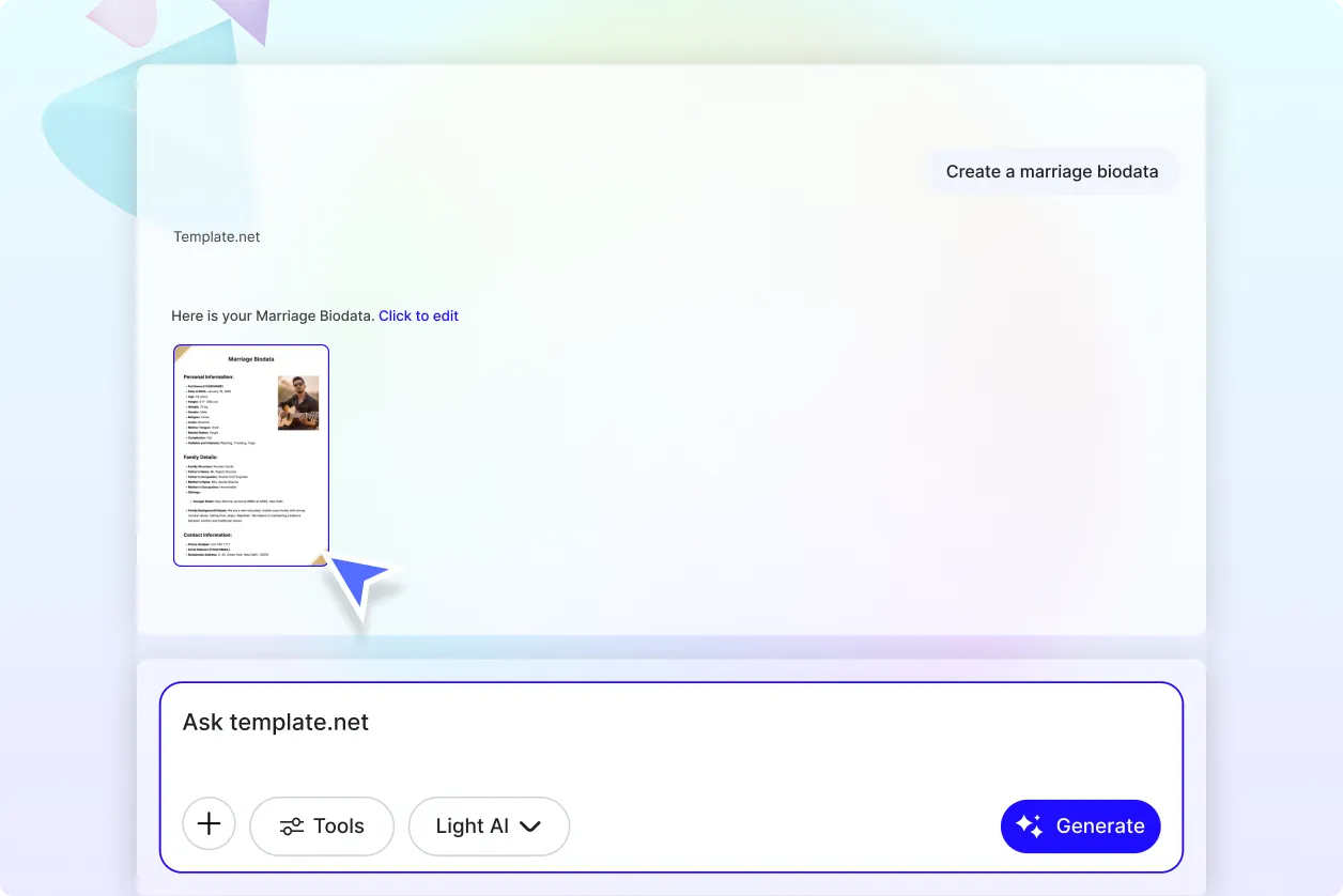 Free AI Marriage Biodata Generator, Elegant Matrimonial Profiles Maker Online Free AI Marriage Biodata Generator, Elegant Matrimonial Profiles Maker Online